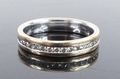 Lot 2685 - An 18ct white gold diamond full hoop eternity...