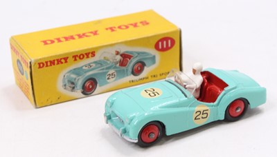 Lot 1282 - A Dinky Toys No. 111 Triumph TR2 Sport in...