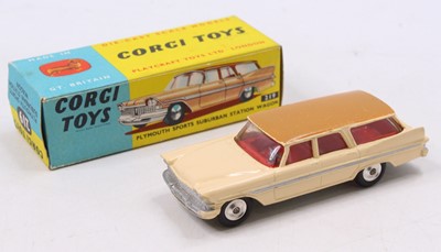 Lot 1184 - A Corgi Toys No. 219 Plymouth Sports Suburban...