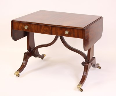 Lot 2511 - A Regency mahogany pedestal sofa table, having...