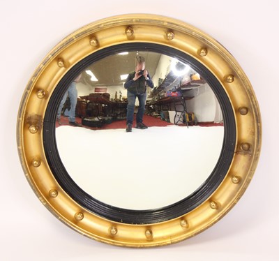 Lot 2492 - A mid-Victorian giltwood and gesso convex wall...