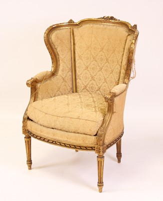 Lot 1133 - A circa 1900 French carved giltwood and gesso...