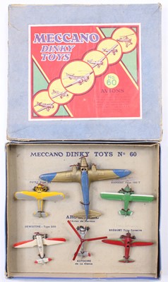 Lot 1367 - French Dinky toys No.60 Avions set to include;...