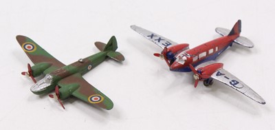 Lot 1363 - Dinky toys group of 2 loose aircraft models to...