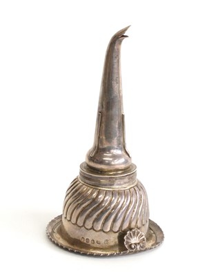 Lot 2151 - A George III silver two-part wine funnel, the...