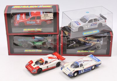 Lot 1827 - A Scalextric group of six boxed and loose...