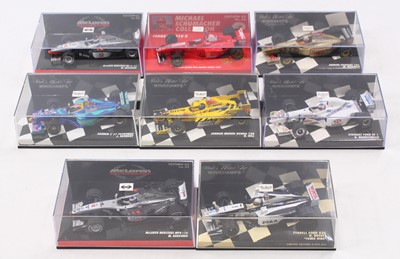 Lot 671 - Nine Minichamps Formula F1 diecast models to...