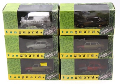 Lot 737 - Seven 1/43 scale Vanguards diecast models to...