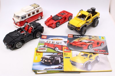 Lot 1815 - A collection of four various Lego built models...