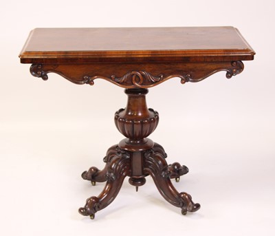 Lot 2473 - An early Victorian rosewood pedestal card...