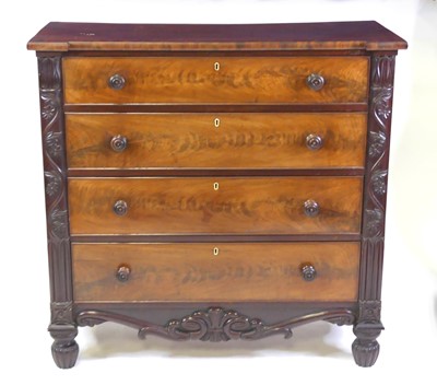 Lot 2470 - A William IV mahogany inverted breakfront...