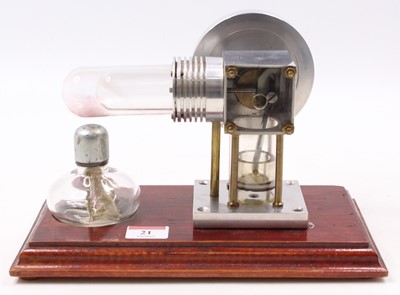 Lot 21 - A scratch-built Sterling Cycle Hot Air engine...