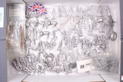 Lot 1603 - Collection of unpainted white metal models by...