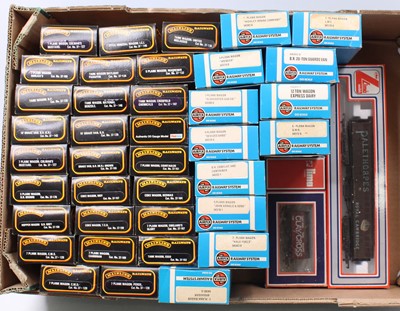 Lot 549 - Large tray of 40 goods wagons, all but one...