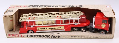 Lot 1964 - An ERTL No. 9 tin plate and plastic boxed fire...