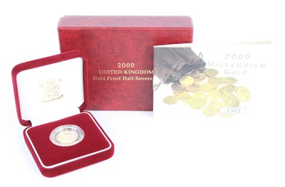 Lot 3265 - Great Britain, 2000 Millennium gold proof half...