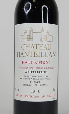 Lot 1054 - Chateau Hanteillan 1986 Haut Medoc, 12 bottles,...