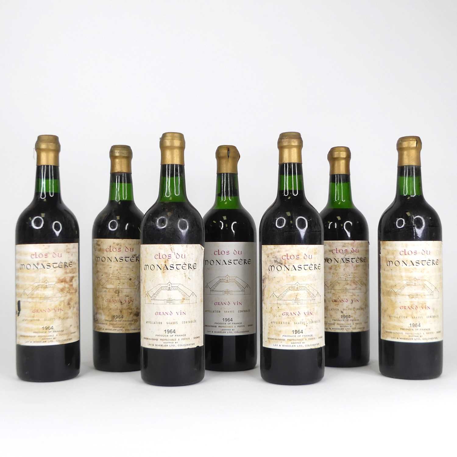 Lot 1055 - Clos du Monastere 1964 Graves, 7 bottles