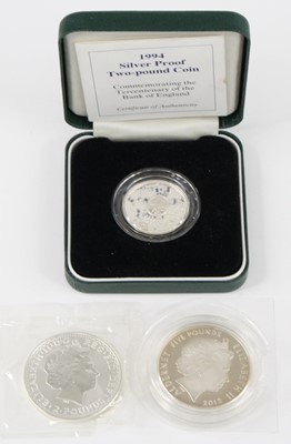 Lot 3474 - The Royal Mint, 1994 Silver Proof Two-Pound...