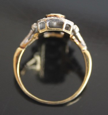 Lot 2568 - An 18ct yellow and white gold Art Deco style...