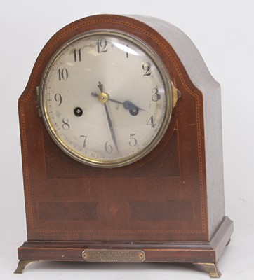 Lot 28 - An early 20th century walnut and inlaid dome...