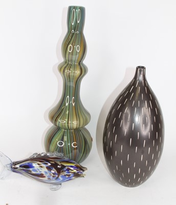 Lot 53 - A 20th century art glass vase, having...