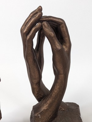 Lot 63 - A bronzed plaster figure of The Thinker,...