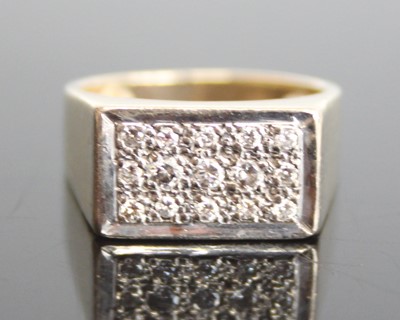 Lot 2571 - A 9ct yellow and white gold diamond...