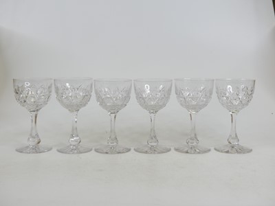 Lot 81 - A collection of cut glass drinking glasses, to...