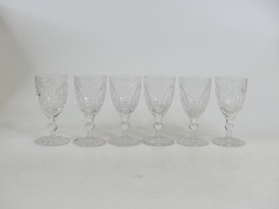 Lot 81 - A collection of cut glass drinking glasses, to...