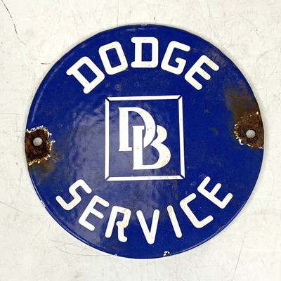 Lot 41 - An enamel on metal advertising sign for Dodge...
