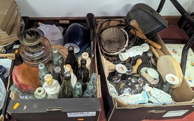 Lot 96 - Two boxes of ceramics and glassware to include...