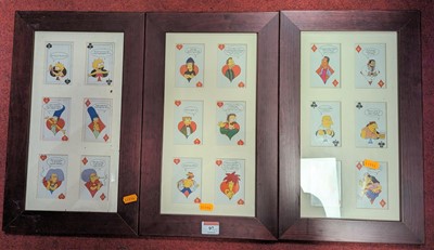 Lot 97 - A framed and glazed display of six Simpson's...