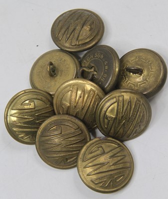 Lot 51 - A large collection of Railway buttons from...