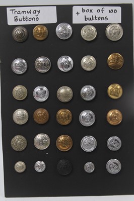 Lot 52 - A large collection of tramways buttons, 35 on...