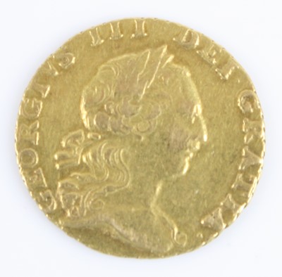 Lot 3344 - Great Britain, 1762 gold quarter guinea,...