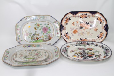 Lot 135 - A 19th century Spode ironstone meat plate in...