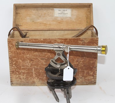 Lot 145 - An early 20th century American theodolite, the...