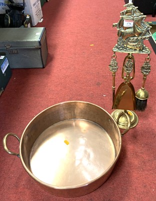 Lot 178 - A Victorian copper jam pan, having riveted...