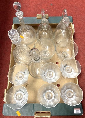 Lot 187 - A collection of glassware, to include a set of...