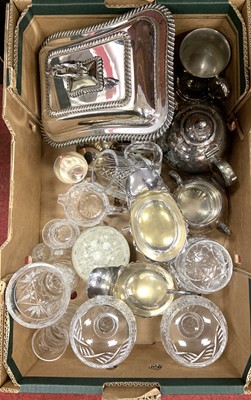 Lot 193 - A collection of silver plated items and...