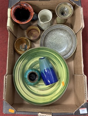 Lot 205 - A collection of 20th century studio pottery,...