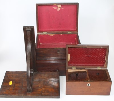 Lot 142 - A 19th century rosewood twin compartment tea...