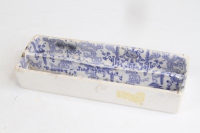 Lot 257 - A 19th century Staffordshire blue and white...