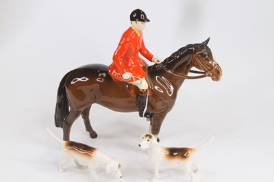 Lot 263 - A Beswick model of a huntsman on horseback,...