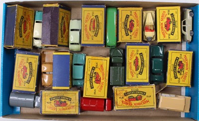 Lot 1493 - One tray containing 12 various boxed Matchbox...