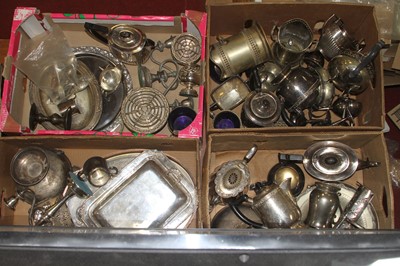 Lot 276 - Four boxes of mixed metalware, to include...