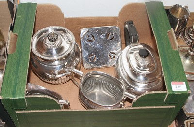 Lot 286 - A collection of silver plated wares, to...