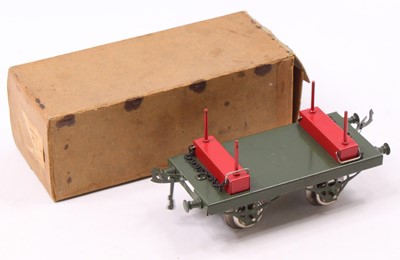 Lot 243A - A 1920s Hornby No. 1 lumber wagon comprising...