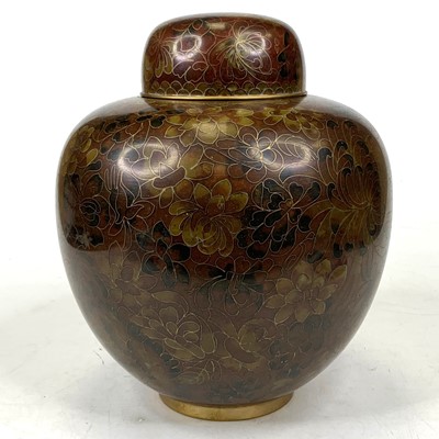 Lot 29 - A Chinese cloisonne enamelled ginger jar, h.24cm
